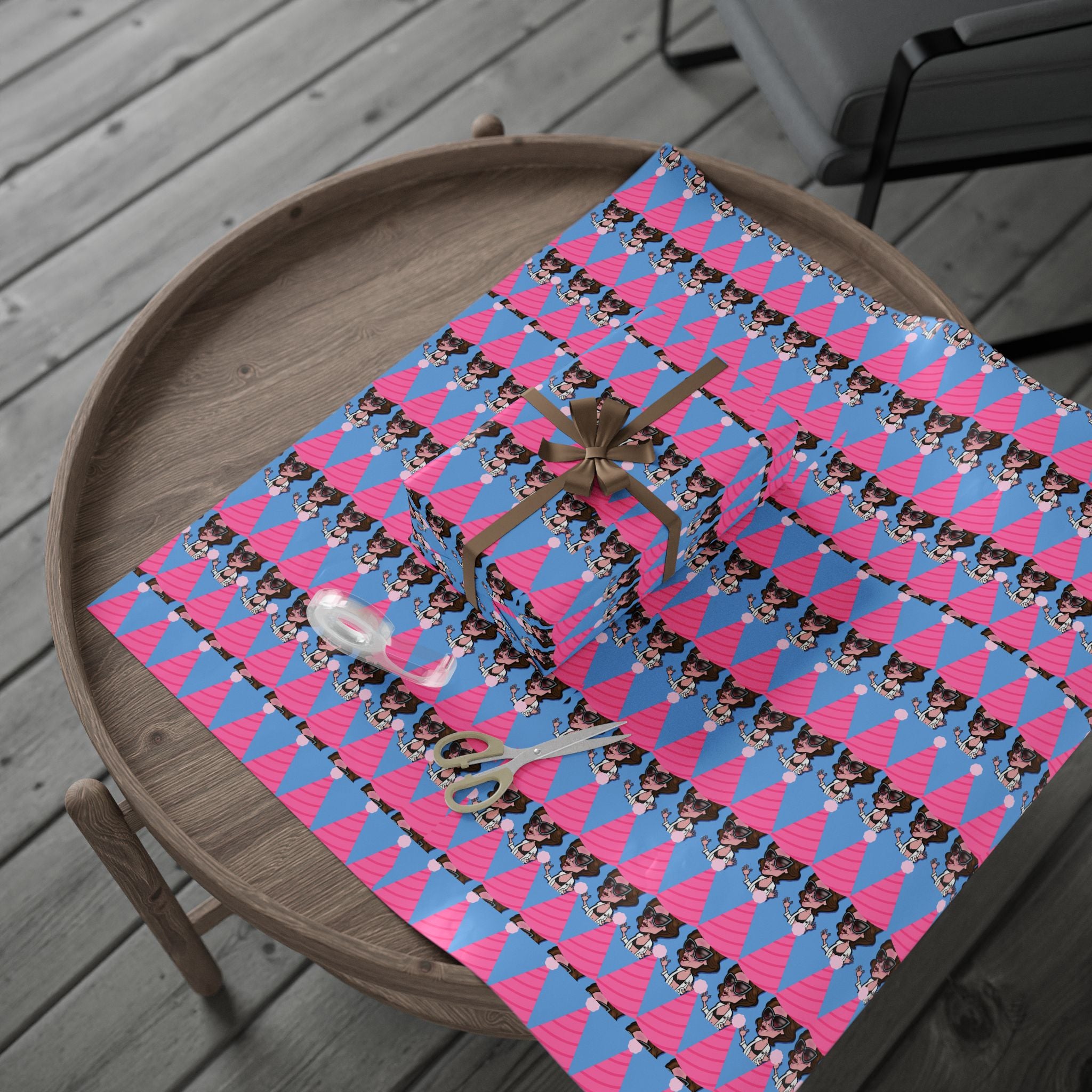 The “Cabaret Glam” Birthday Wrapping Paper