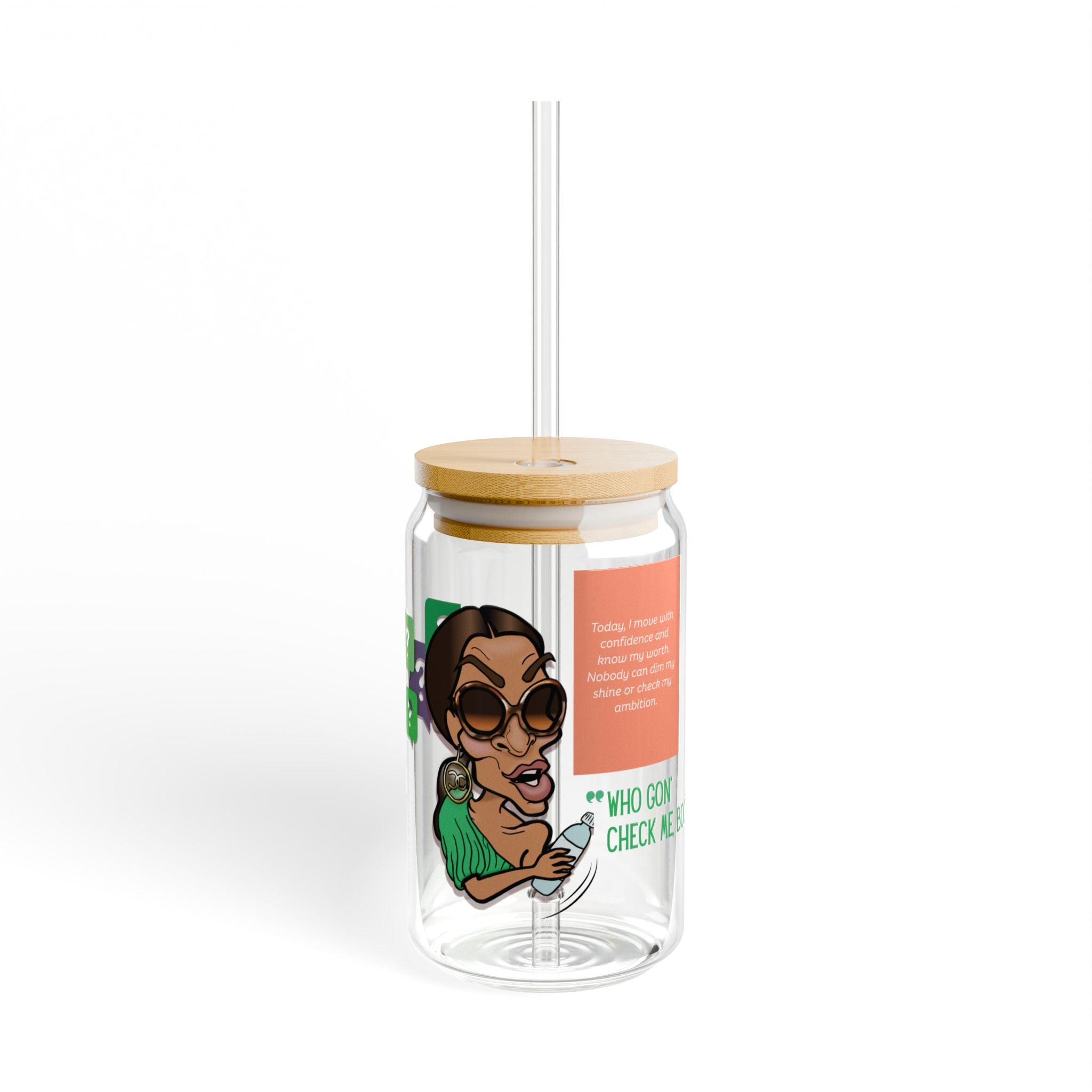 Real Housewives | "Who Gon' Check Me?" Affirmation Glass Cup | Funny Housewife Gift | Its Silly Nonsense Drinkware
