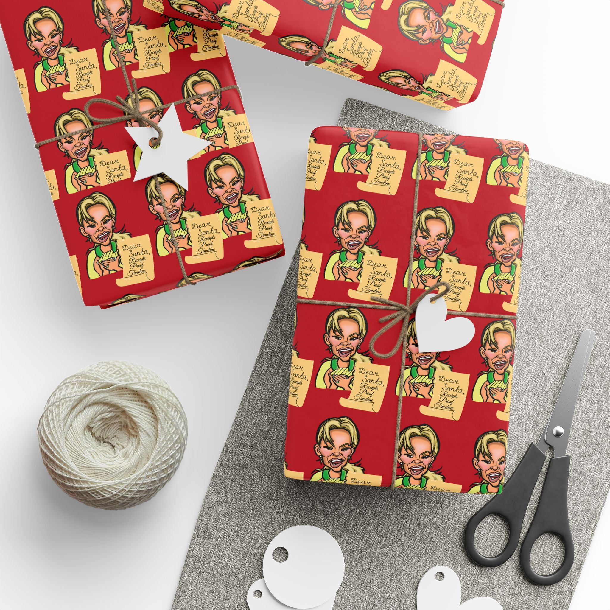 The "Holiday Receipts & Sass" Wrapping Paper