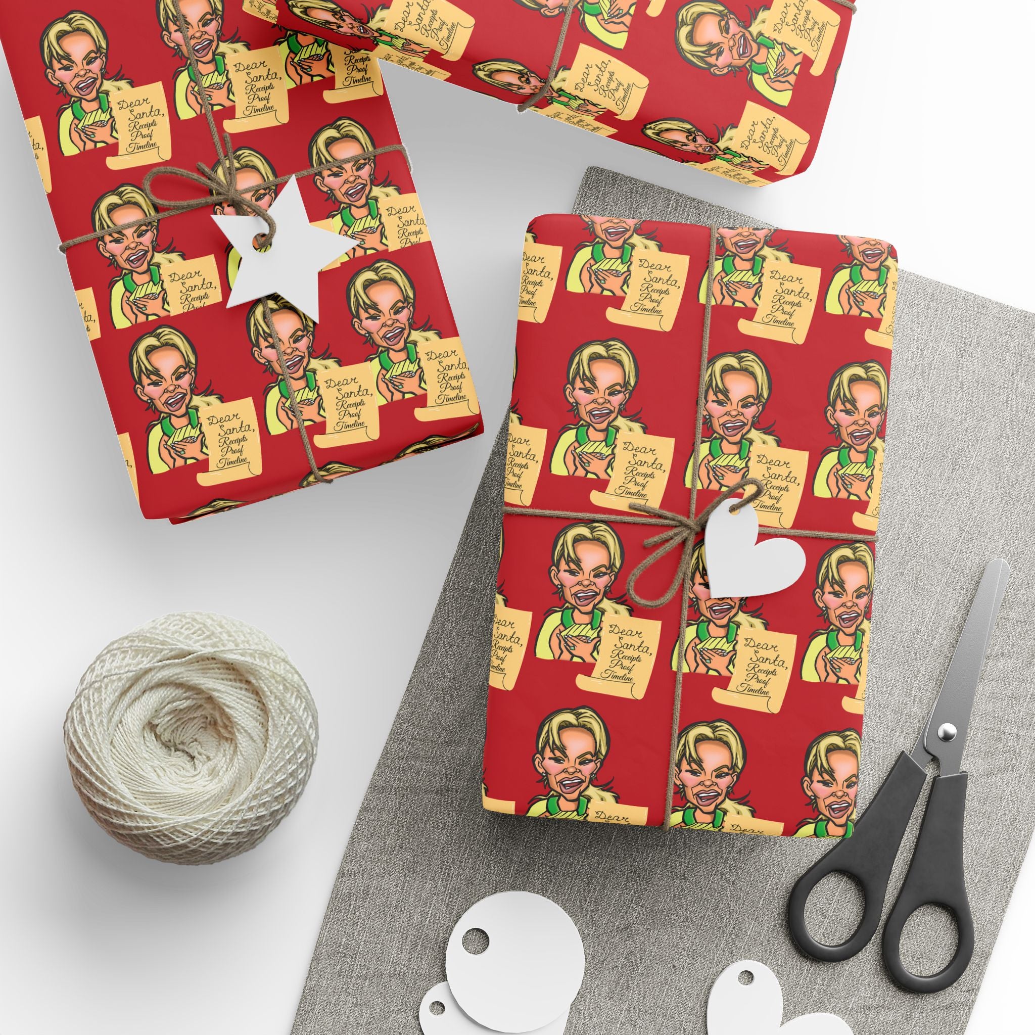 The "Holiday Receipts & Sass" Wrapping Paper