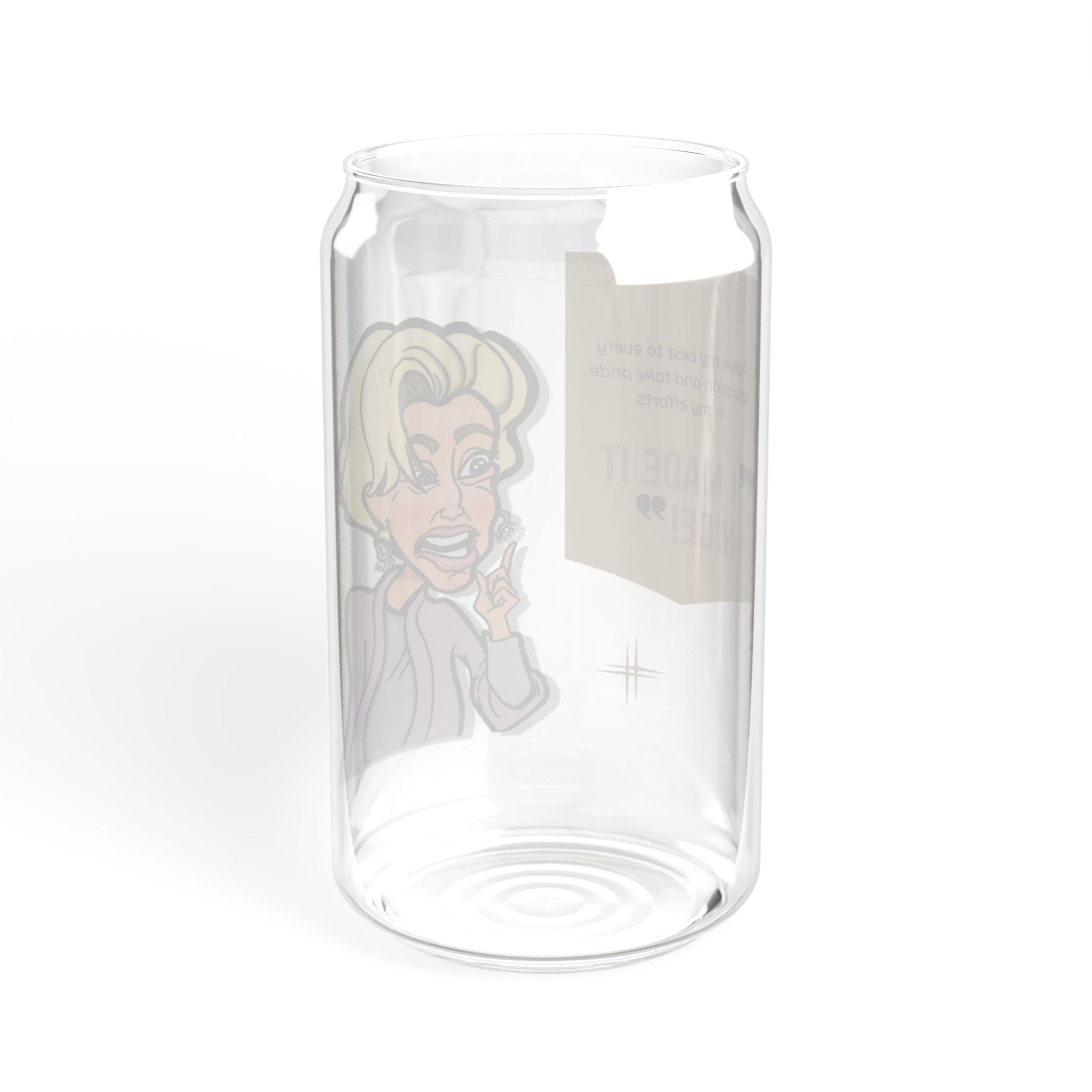 Real Housewives I Made It Nice Glass Cup | Funny Housewife Drinkware | Pop Culture Gift | Its Silly Nonsense