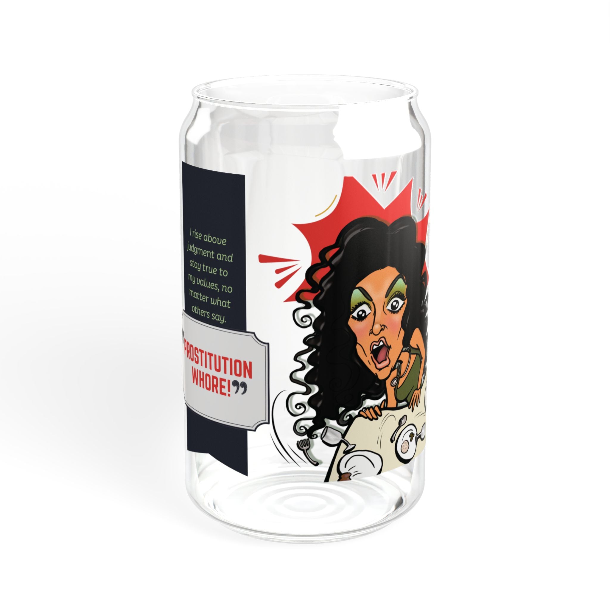 Real Housewives |The "Table Flip" Affirmation Glass Cup | Funny Housewife Gift | Its Silly Nonsense Drinkware