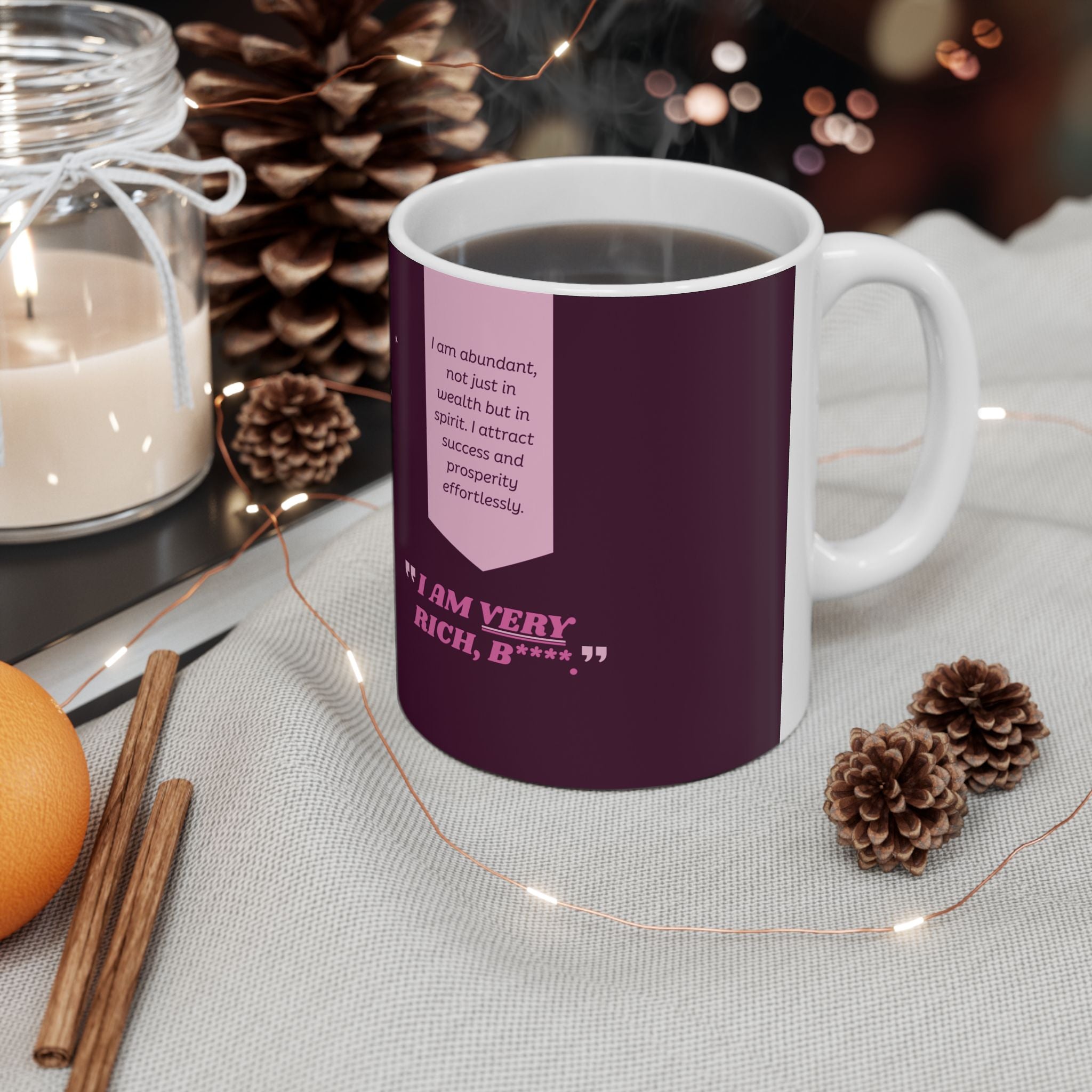 Real Housewives | "I’m Very Rich" Affirmation Mug | Funny Housewife Gift | Its Silly Nonsense Drinkware | RHOA