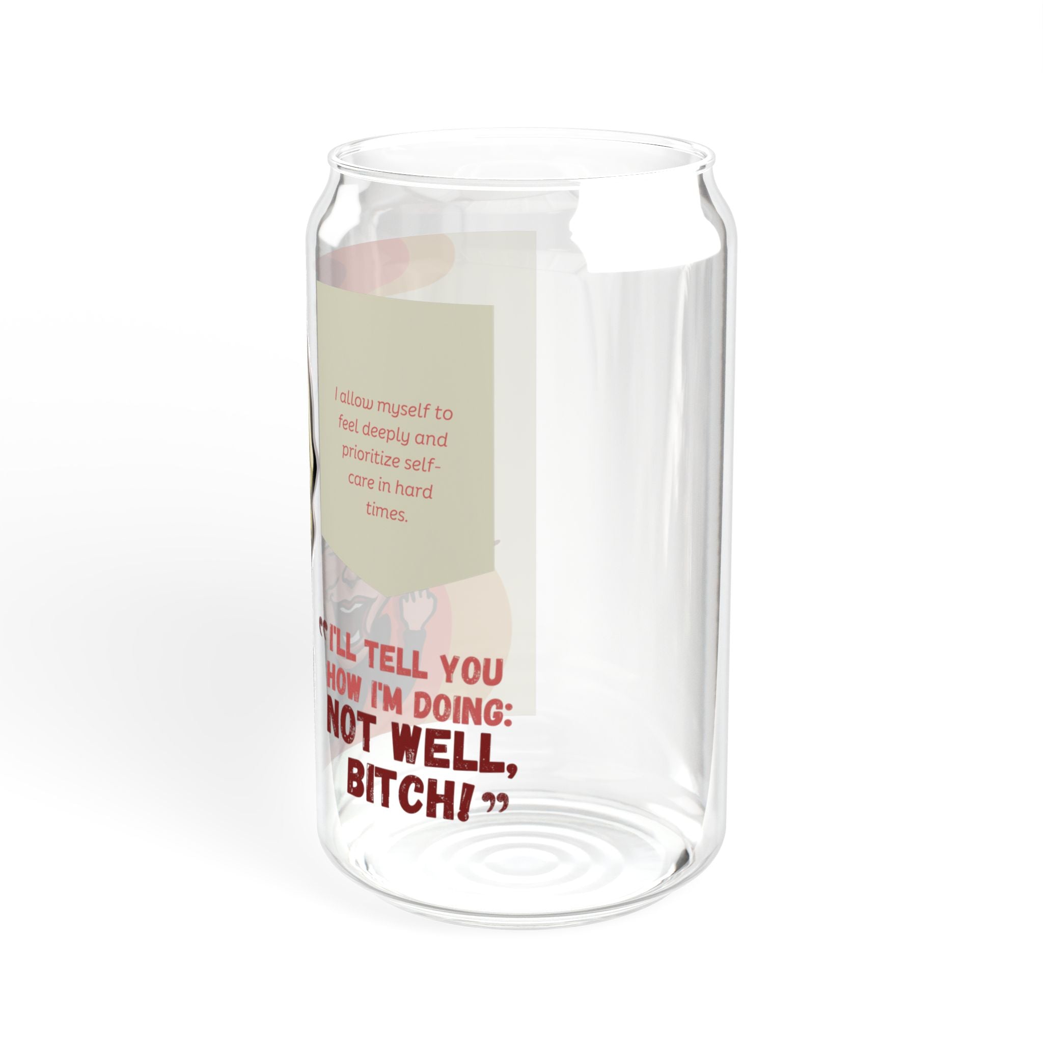 The "Not Well B*tch" Glass - Funny Housewife Quote Drinkware, Reality TV Pop Culture Gift for Cocktails