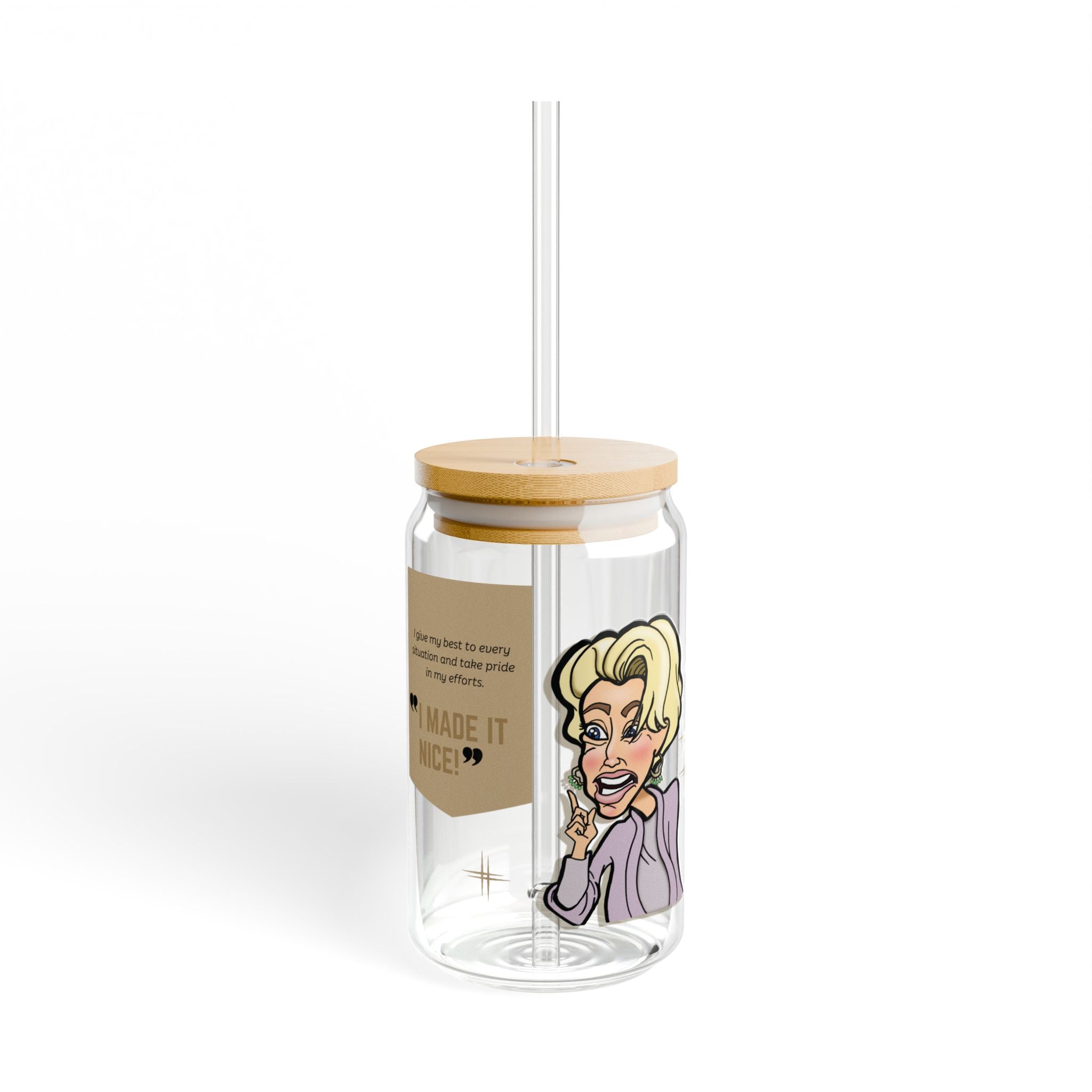 Real Housewives I Made It Nice Glass Cup | Funny Housewife Drinkware | Pop Culture Gift | Its Silly Nonsense