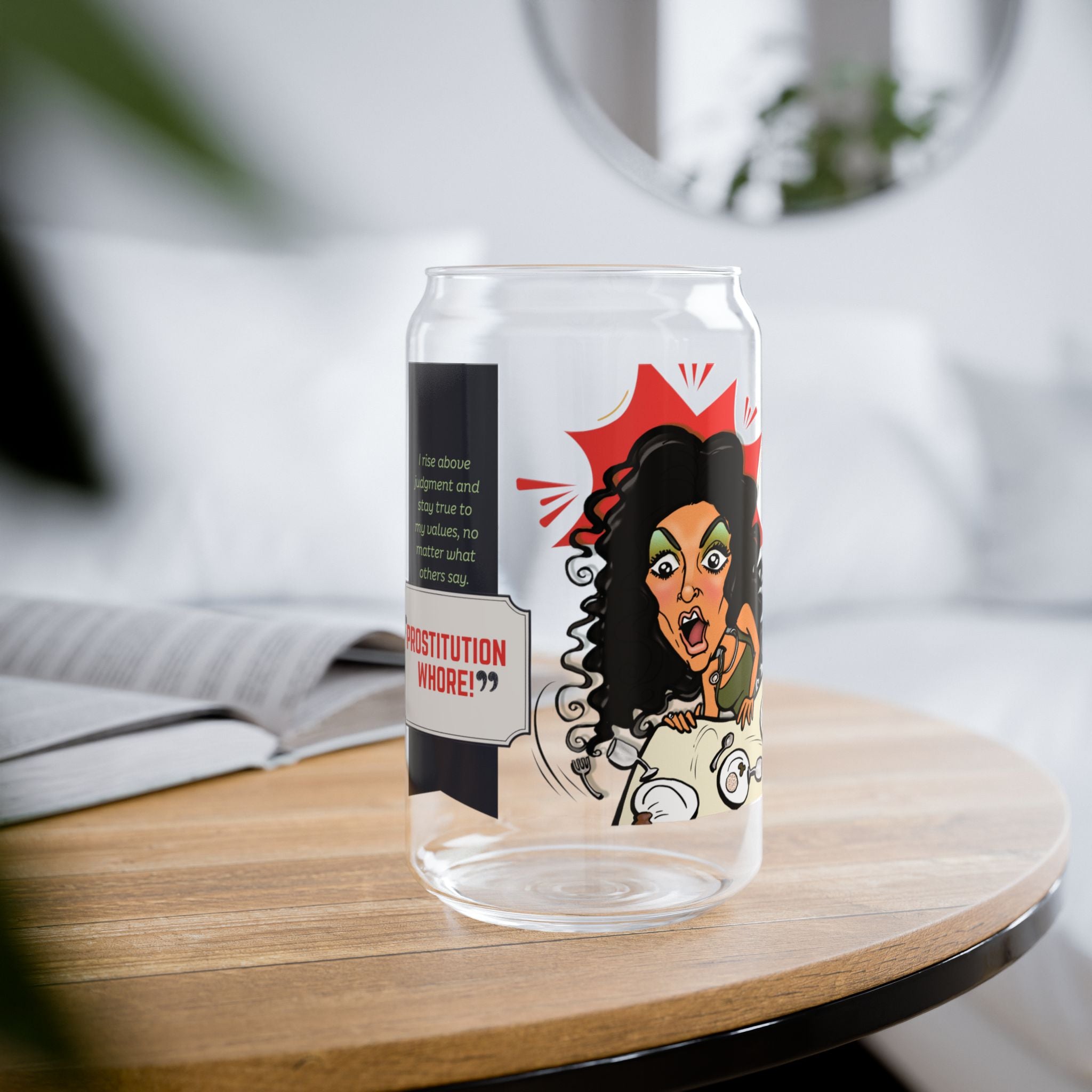 Real Housewives |The "Table Flip" Affirmation Glass Cup | Funny Housewife Gift | Its Silly Nonsense Drinkware
