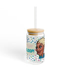 Real Housewives | The "Queen of BLOOP" Affirmation Glass Cup | Funny Housewife Gift | Its Silly Nonsense Drinkware